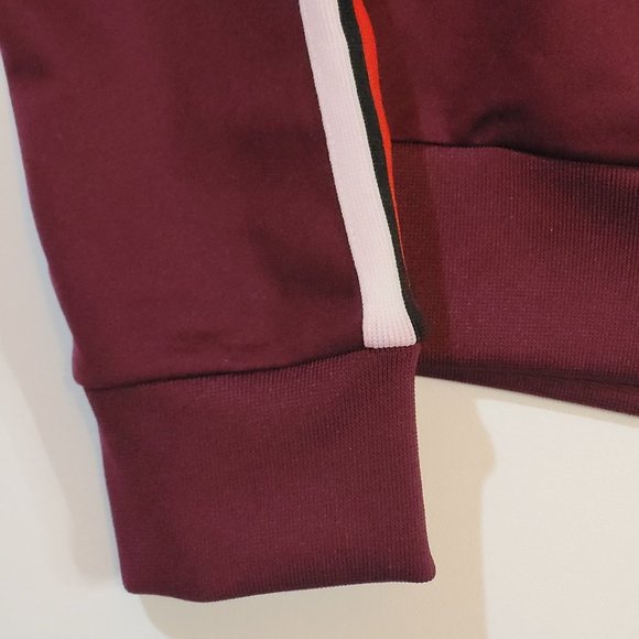 Southpole Top Women Junior Medium Track Jacket Red Embroidered Zip Floral y2k - Picture 2 of 13